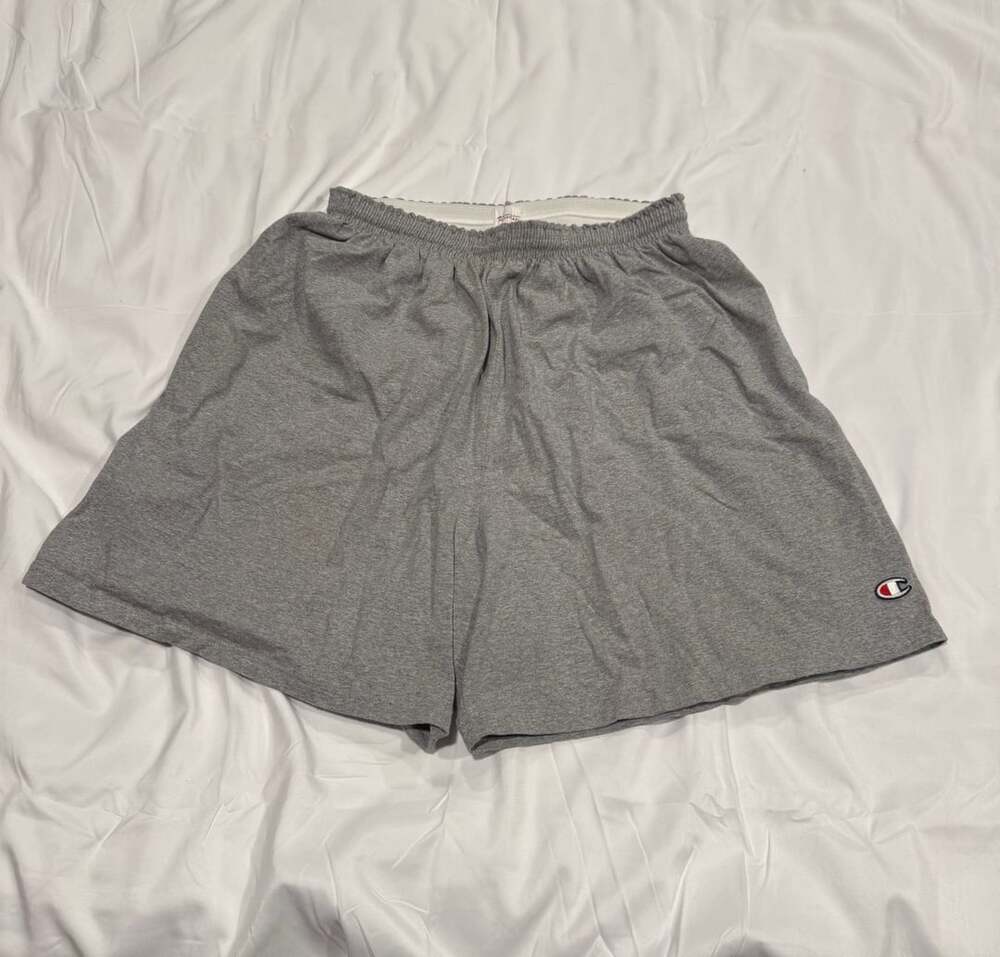 Vintage 90’s Champion Athletic Shorts Size XL Gray Cotton Blend